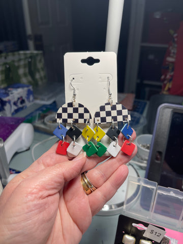 500 Race Inspired Earrings
