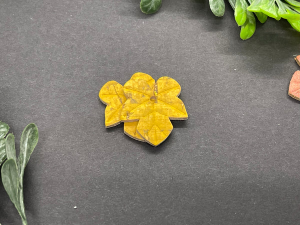 Small Embossed Leaf Shaped Cork on Leather Earrings