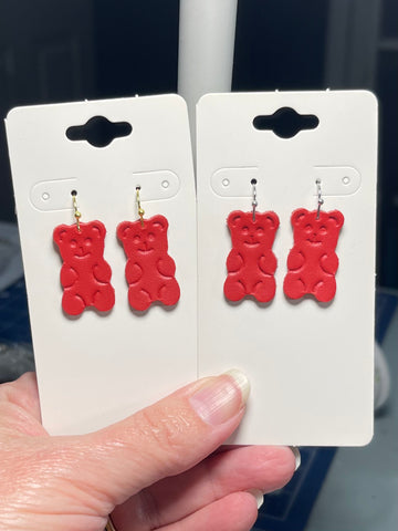 Embossed Leather Gummy Bear Earrings