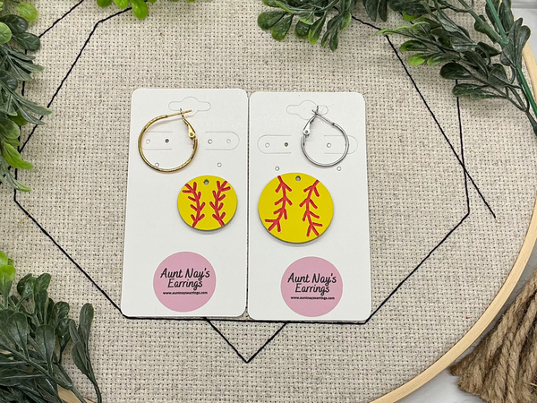 Baseball or Softball Build Your Own Earrings