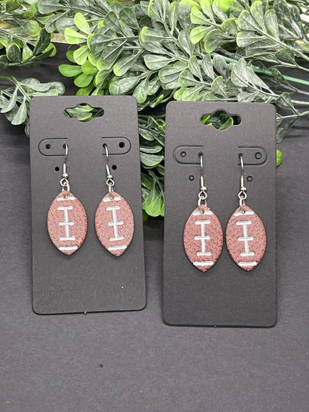 Football and Bow Earrings