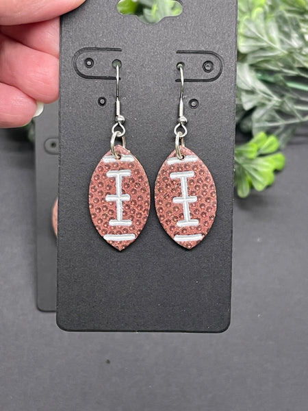 Football and Bow Earrings