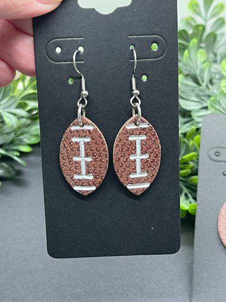 Football and Bow Earrings