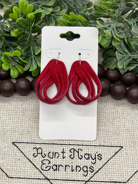 Solid Colored Twisted Loop Earrings