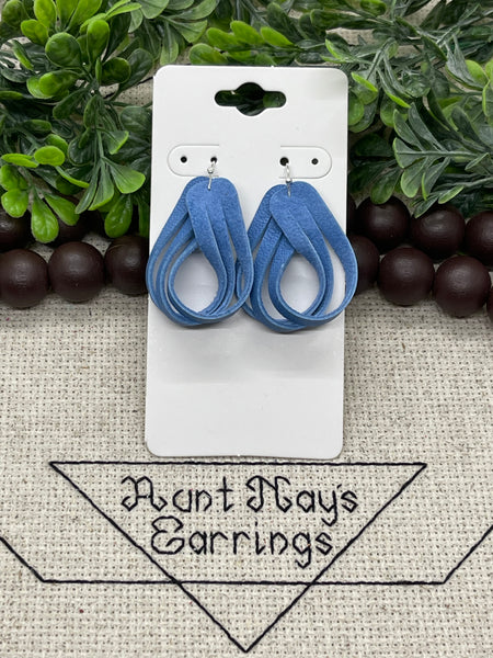 Solid Colored Twisted Loop Earrings