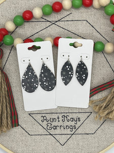 Black Cork Starry Night print Print Earrings