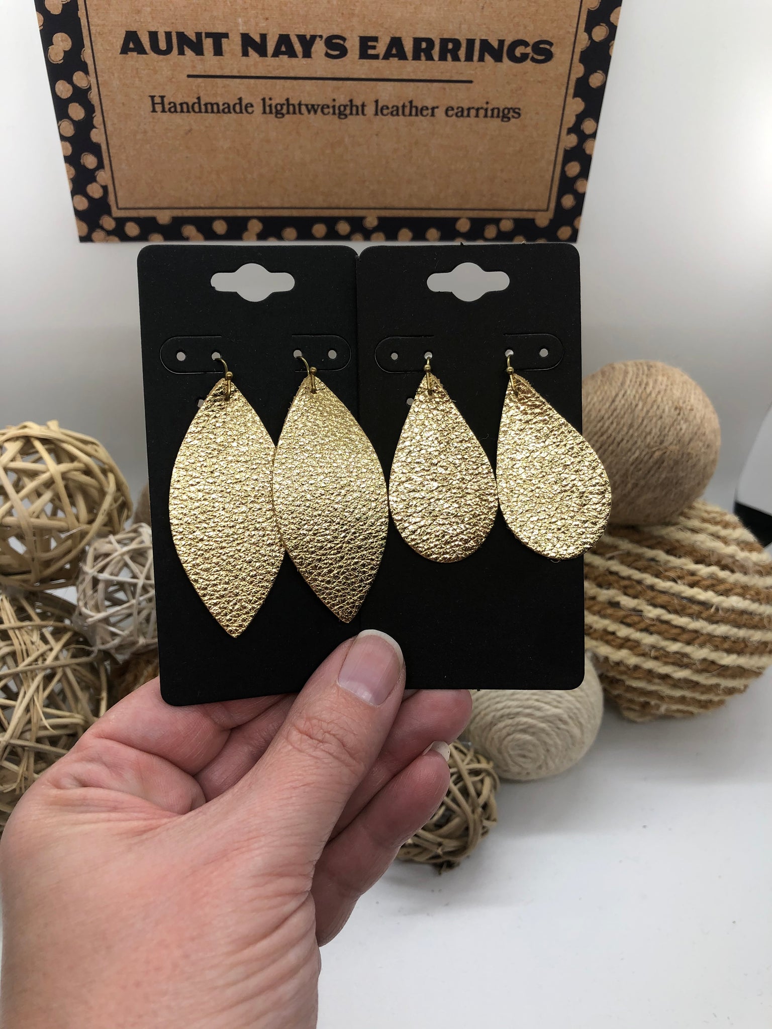 Shiny Gold Metallic Pebble Textured Leather