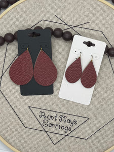 Football Textured Leather Earrings