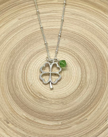 Silver 4 Leaf Clover Necklace