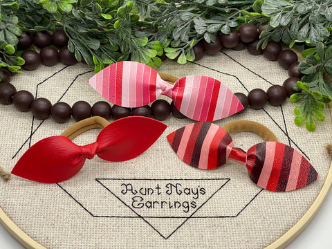 Faux Leather Top Knot Bows